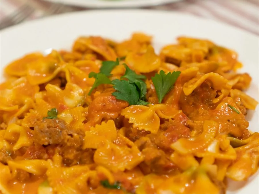 Piatto di pasta della cucina pugliese